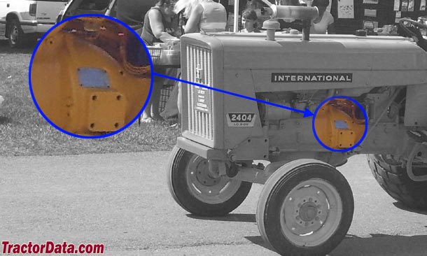 International Harvester 2404 serial number location