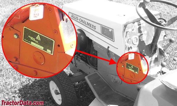 Allis Chalmers 310 serial number location