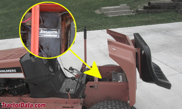 Allis Chalmers T-816 serial number location