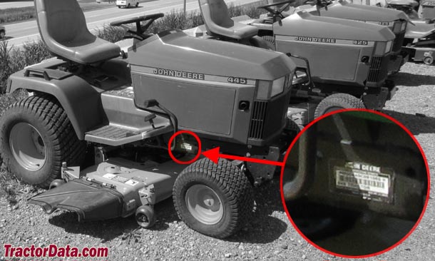 do john deere lawn tractor have a serial number lookup