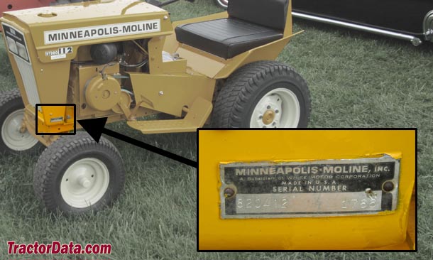 Minneapolis-Moline Town & Country 112 serial number location