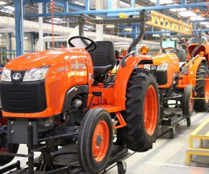 Kubota tractor assembly line.