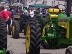 John Deere tractors at the show
