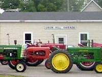 Tractors lined outside the Union Hill Bar