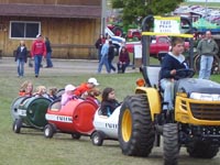 Kids enjoyed the tractor rides.