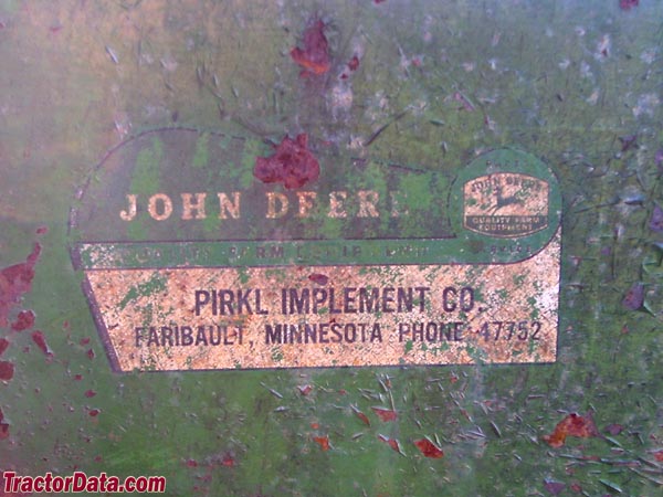 Pirkl Implement John Deere decal