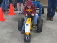 Kids pedal tractor pull