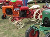 Vintage garden tractors.