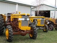 Line-up of Minnesota-built Minneapolis-Moline tractors.