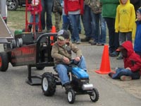 The kids' pedal tractor pull.