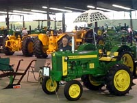 Tractor display building at the Two-Cylinder Expo.