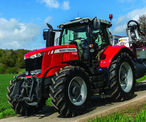 Massey Ferguson 7720 with spray cart.