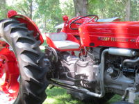 Massey Ferguson 65 tractor on display.