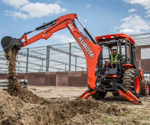 Kubota M62 tractor backhoe.