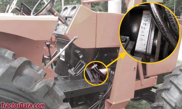 Allis Chalmers 6080 serial number location