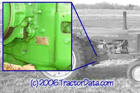 John Deere 60 serial number location