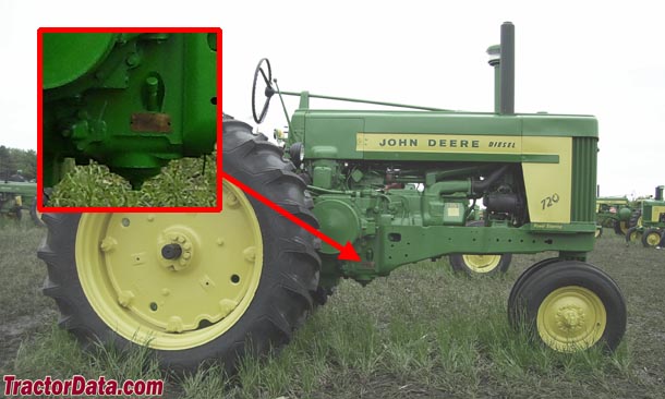 John Deere 720 serial number location