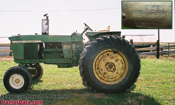 The first John Deere 4000 tractor