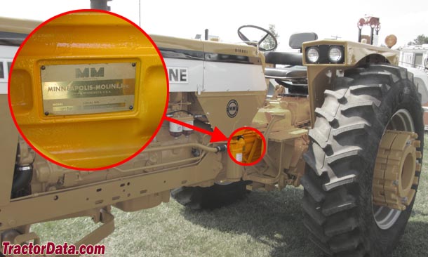 Minneapolis-Moline G900 serial number location