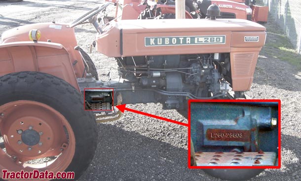 kubota tractor year serial number