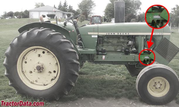 John Deere 3130 serial number location