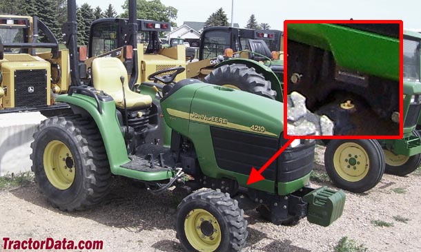 John Deere 4210 serial number location