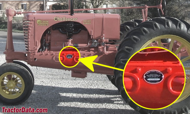 Massey-Harris Challenger serial number location