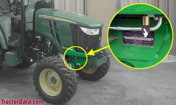 John Deere 4049R serial number location