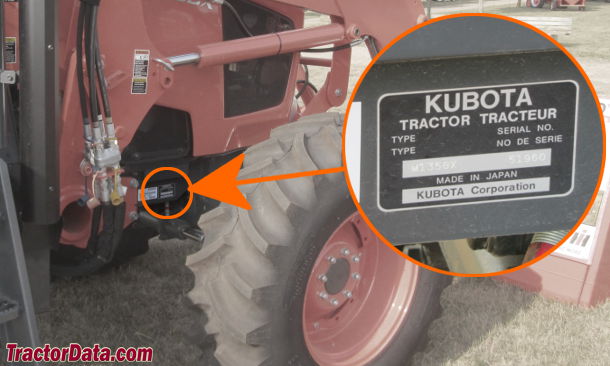 kubota tractor year serial number