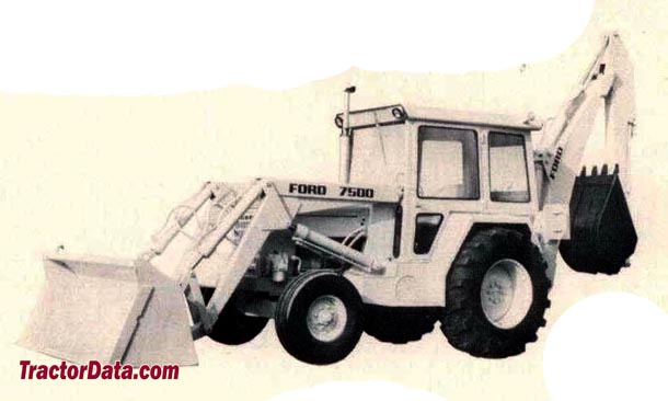 Ford 7500 backhoe loader tractor #8