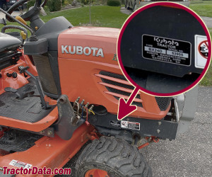 Kubota BX24 serial number location