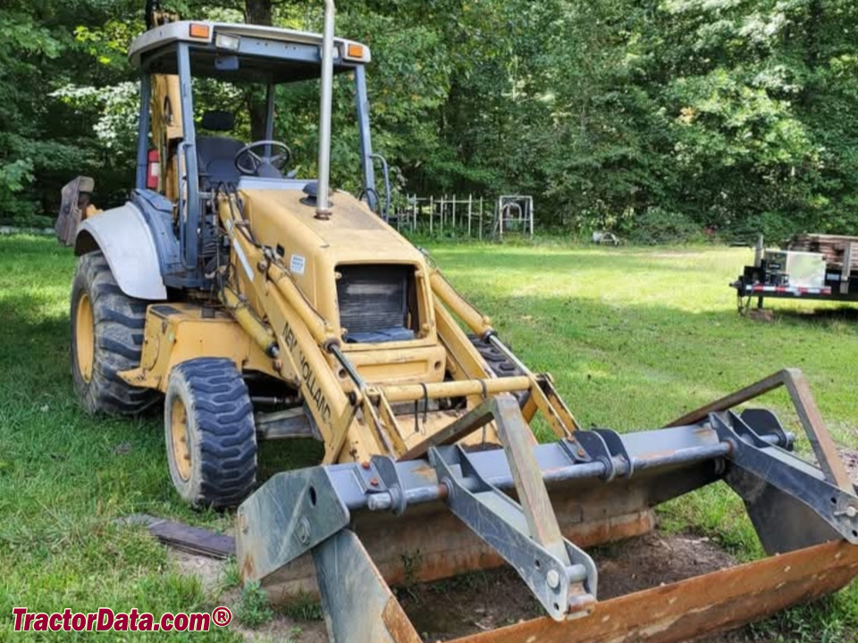 New Holland-Ford 675E backhoe, front view.