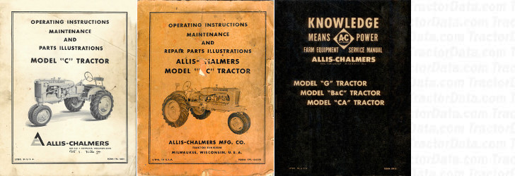thumbnail image 2 of Allis Chalmers Model C Tractor Operator's Manual – Maintenance & Controls Guide By Peaceful Creek 2 of 6