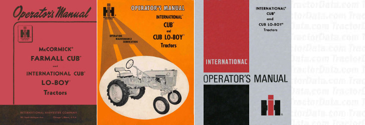 Cub Lo-Boy manuals literature