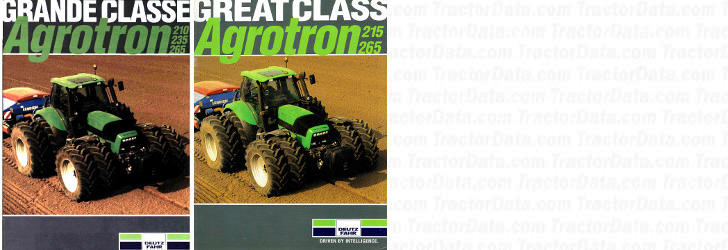 Deutz-Fahr AGROTRON265 Farm Tractor Specs and Dimensions - VeriTread