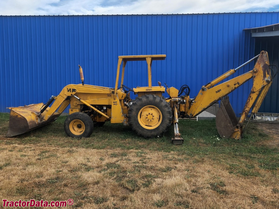 Massey Ferguson 40 loader-backhoe, left side.