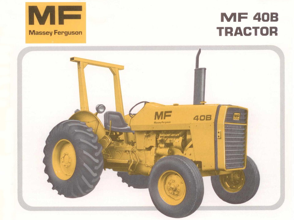 Massey Ferguson 40B advertising image.