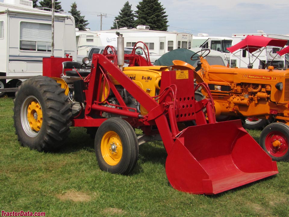 Minneapolis-Moline Big Mo 500 with front-end loader.