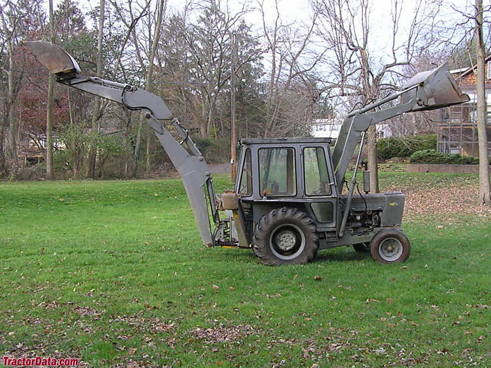 Ford 535 backhoe loader tractor, right side