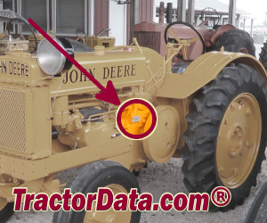 John Deere BI serial number location