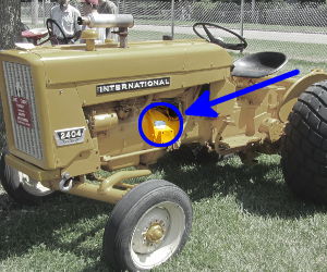 International Harvester 2404 Lo-Boy serial number location