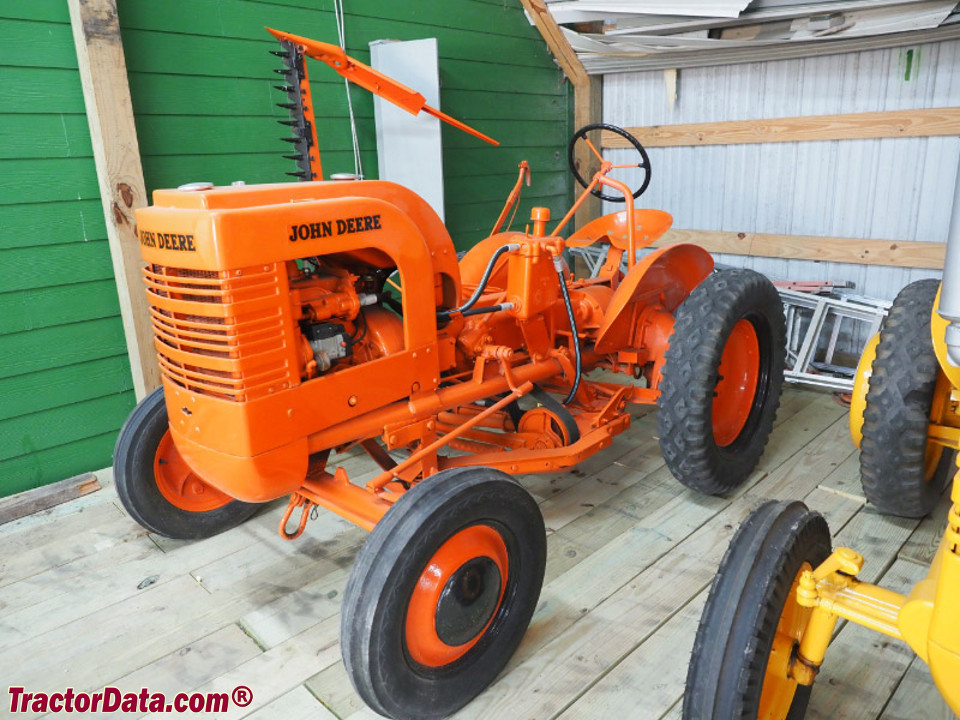 John Deere LI with mower.