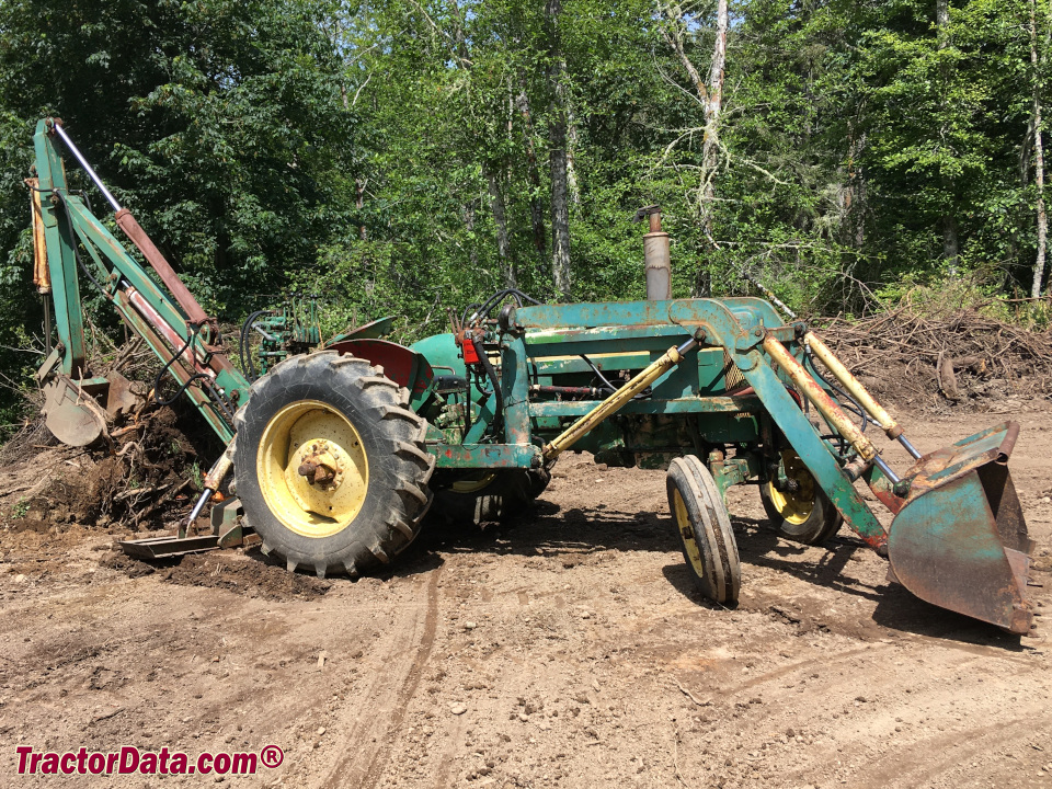1957 John Deere 420W with Henry loader and backhoe.