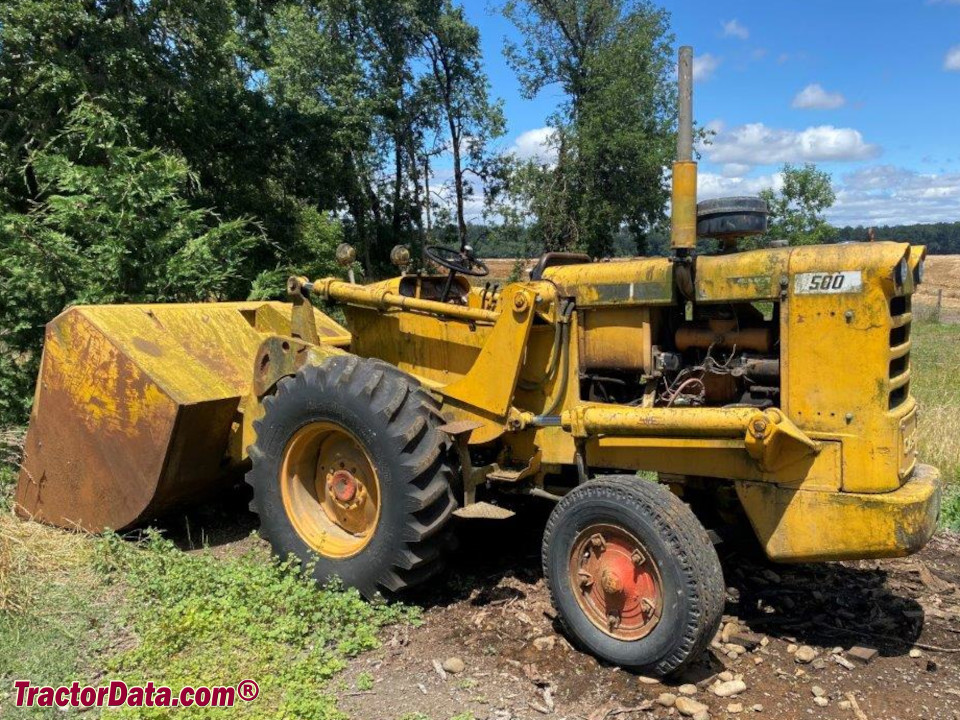 J.I. Case 500 Load King wheel loader with diesel engine.