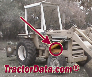 International Harvester 260A serial number location