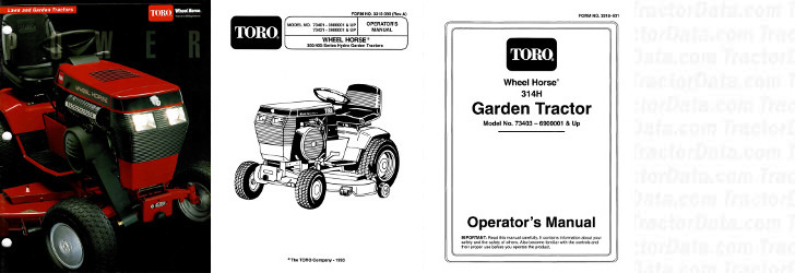Wheel Horse 300/400 Series Hydro Garden Tractor Manual 