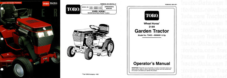 Wheel Horse 314-H references literature