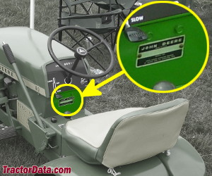 John Deere 60 serial number location