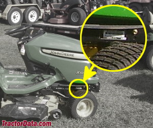 John Deere X310 serial number location