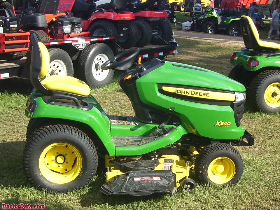 right-side view of John Deere X540